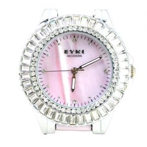Relógio EYKI Branco com Mostrador Rosa
